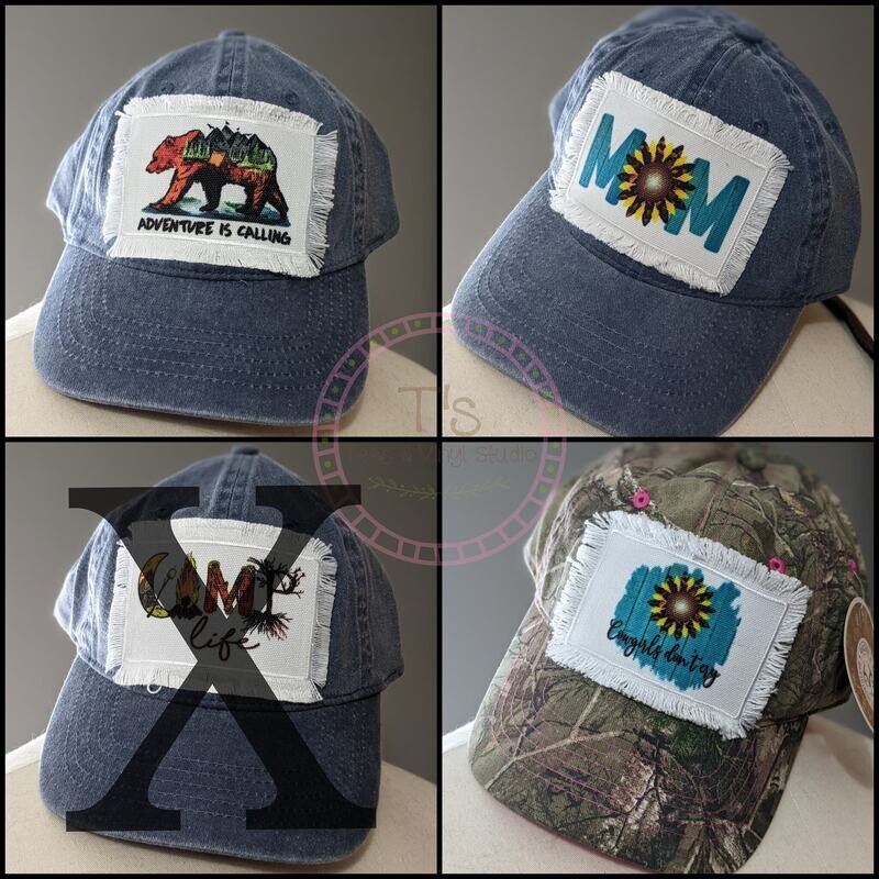 Patch Hats - Denim Blue and Camo - Only *ONE* of each!