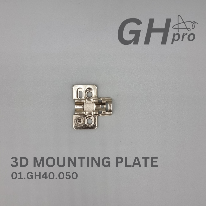 GH-Pro 3D Mounting Plate for GH40 Series Hinges