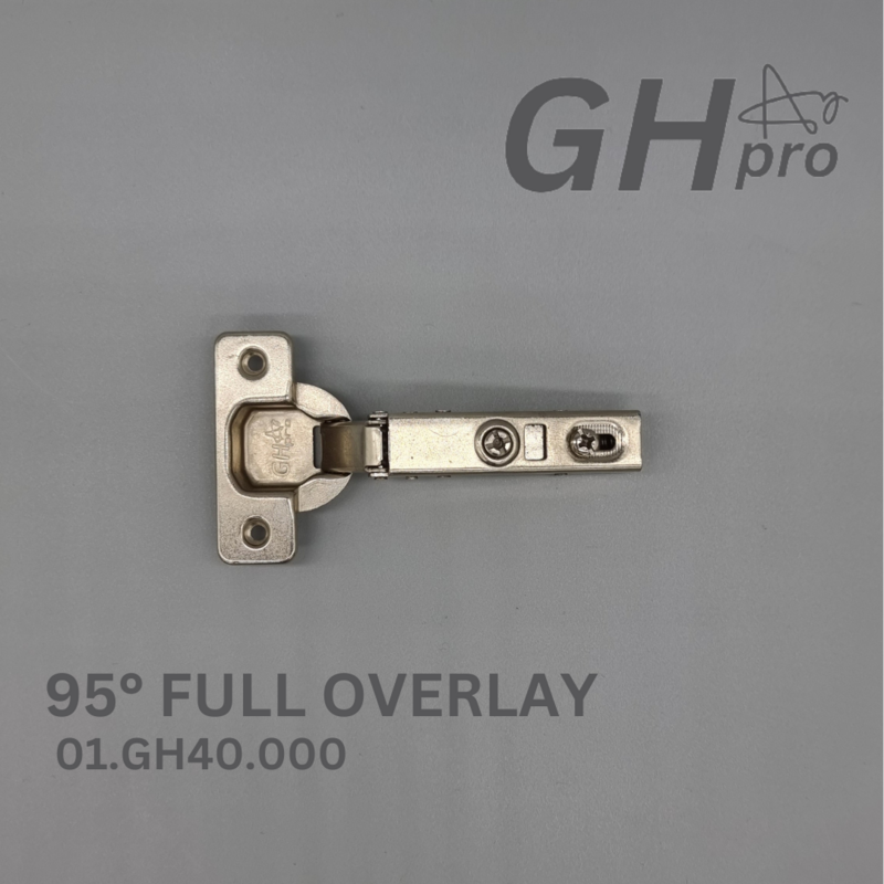 GH-Pro 95° Full Overlay. Soft Close Clip on 3D Hinge