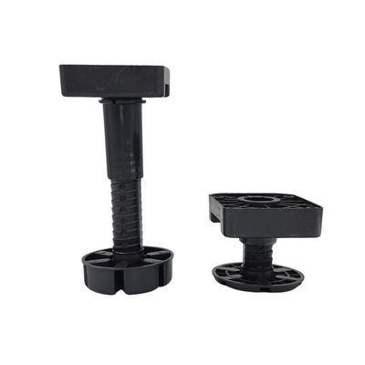 Black adjustable cabinet legs MULTILEG – 50–195mm, 450kg load