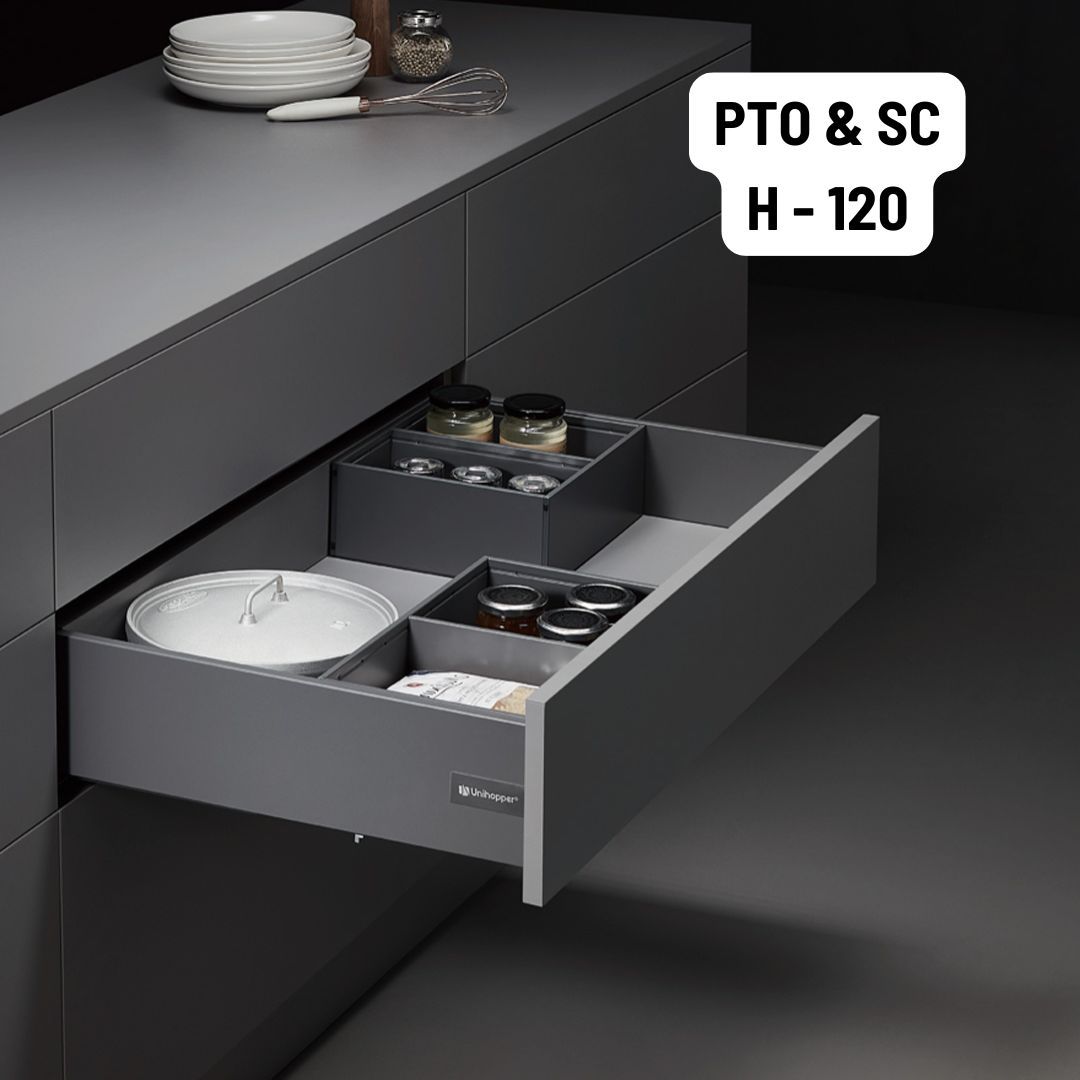 PTO &amp; SC Magic Box Drawer Set, LENGTH: 400MM, HEIGHT: 120MM, COLOUR: DARK GREY
