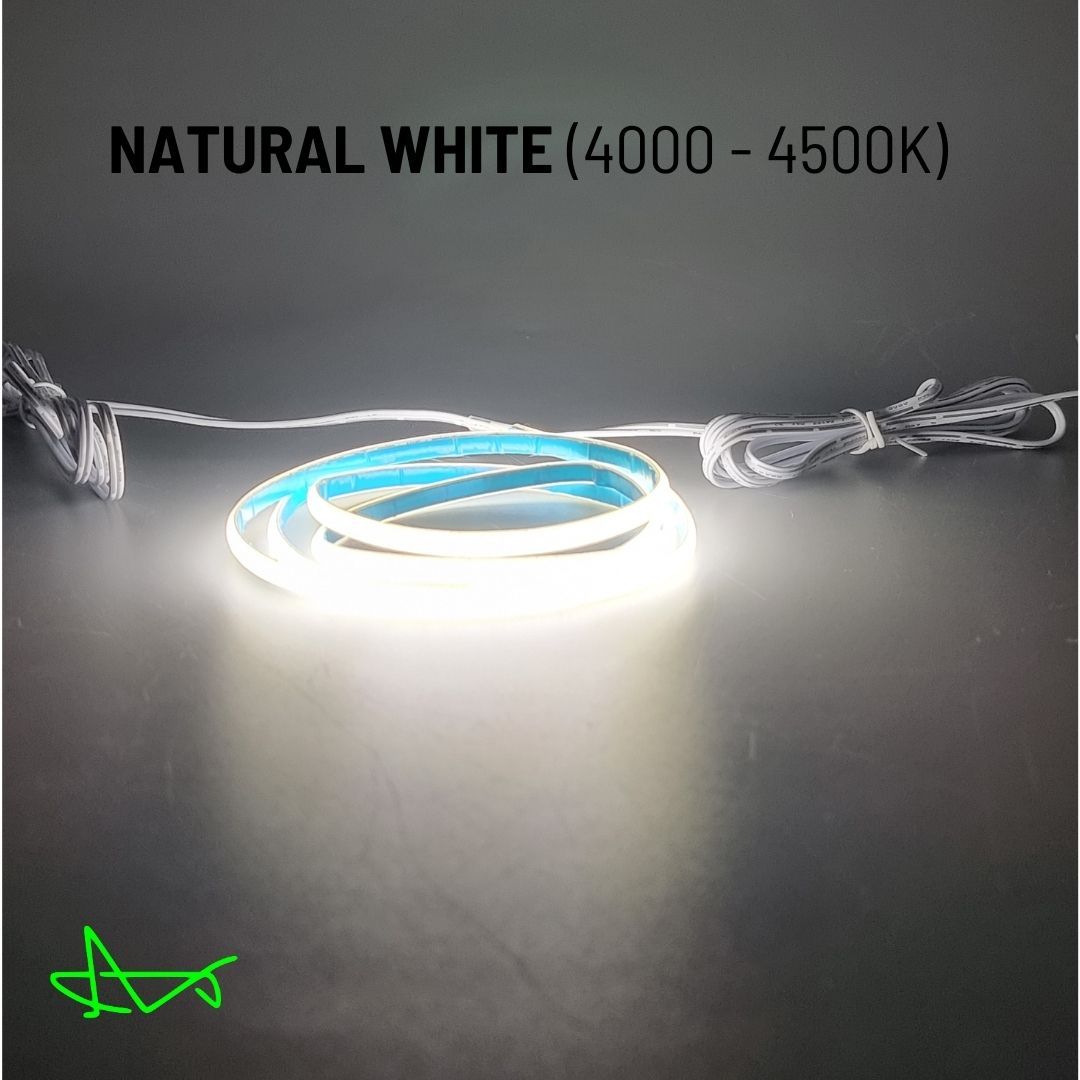 LUMA Eco-flex 5mm COB LED Strip -IP65, 24V,6W/m, LENGTH: 1M, COLOUR: NATURAL WHITE