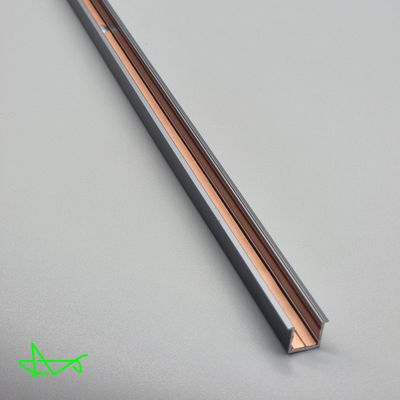 LUMA 10mm aluminium inset power track – 24V low-voltage cuttable rail for display lighting