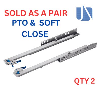 Full Extension PTO &amp; SC Undermount Runners  with 3D Clips, PTO modules and Bar