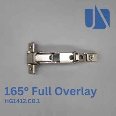 Unihopper 165° Full Overlay. Soft Close Clip on 3D Safety Hinge (plate sold separately)