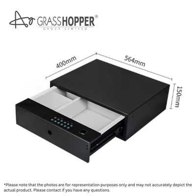 Grasshopper Drawer and Wardrobe Safe Fingerprint Sensor + KeyPad (Black)