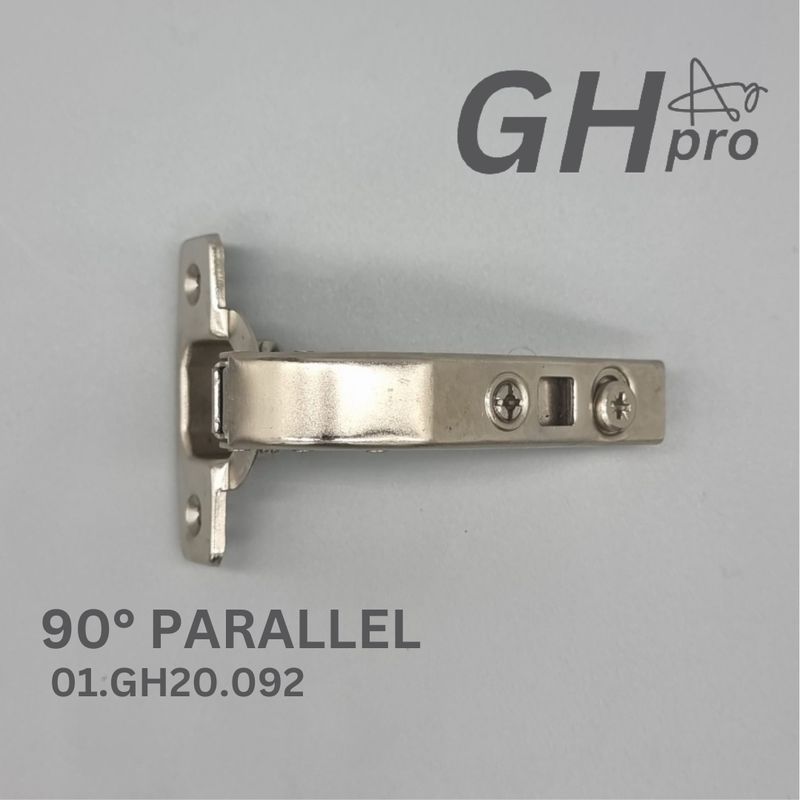 GH-Pro 90 soft close clip on 3D hinge with mounting plate