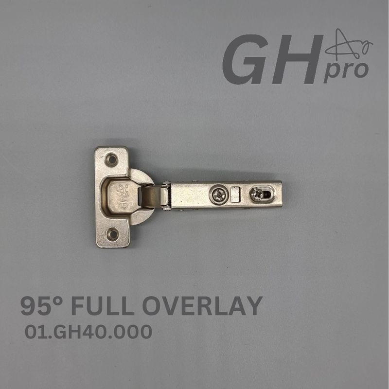 GH-Pro 95° Full Overlay. Soft Close Clip on 3D Hinge