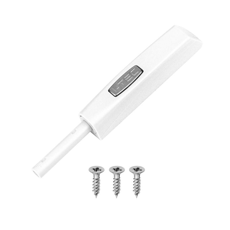 ITEC T5 STRONG Buffer Push Catch – White | Mounting Plate &amp; Screws Included