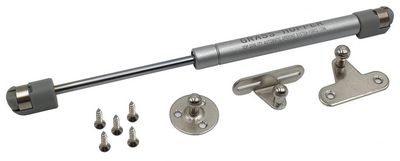 Drop-Down Flap Stay 50N - Grey Cabinet Door Support with Quick-Fit Brackets