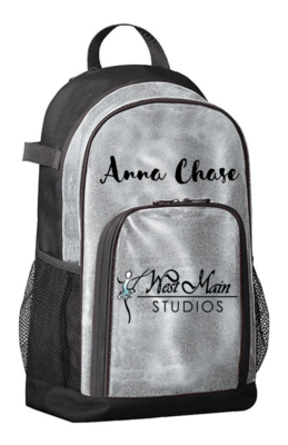 SILVER GLITTER BACKPACK