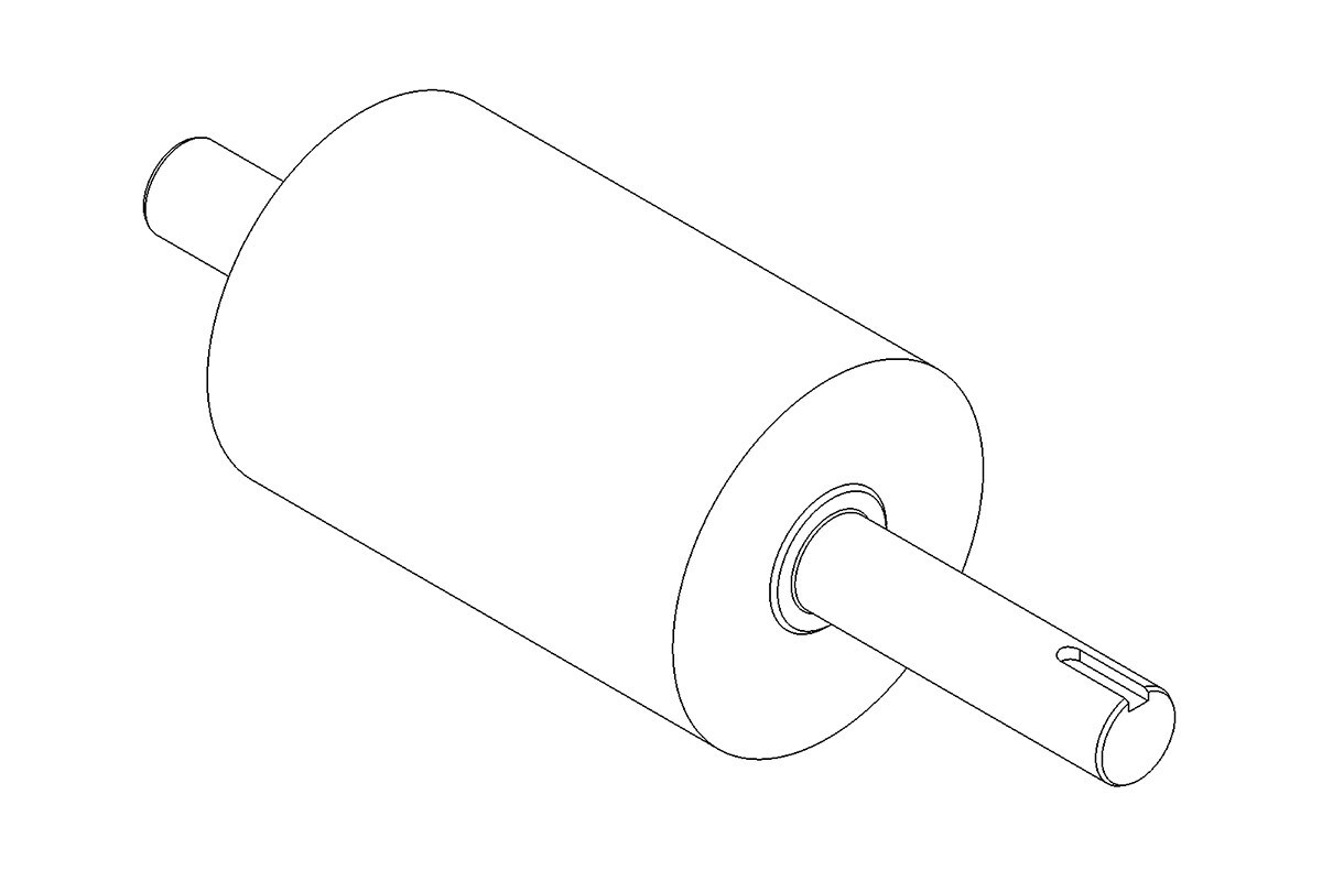 Triminator BM & BMP - Bottom Roller & Shaft - (44-02-112221)