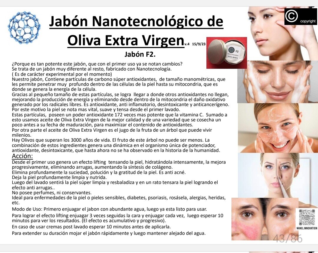 Jabón Nanotecnológico de Oliva Extra Virgen Jabón F2