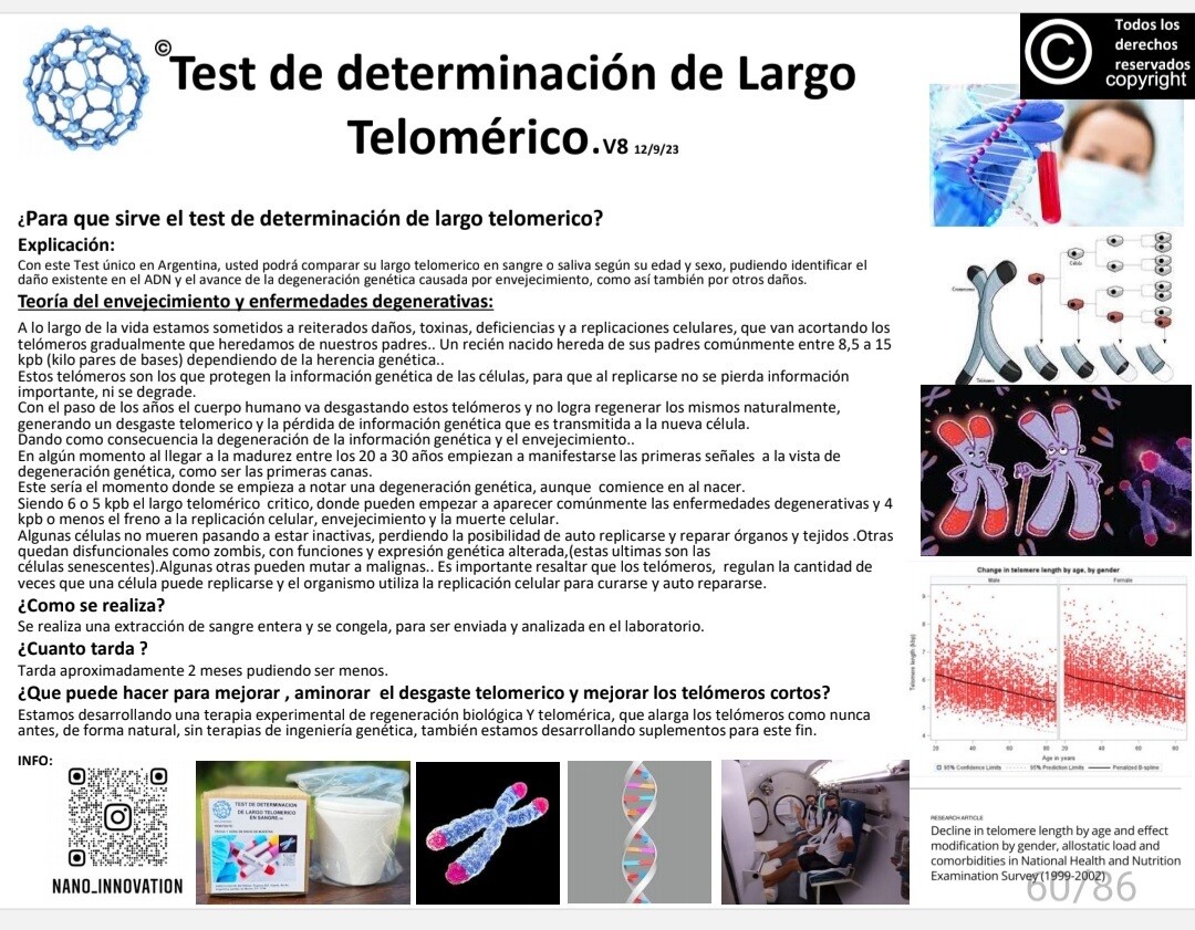 Test de determinación de Largo Telomérico V2