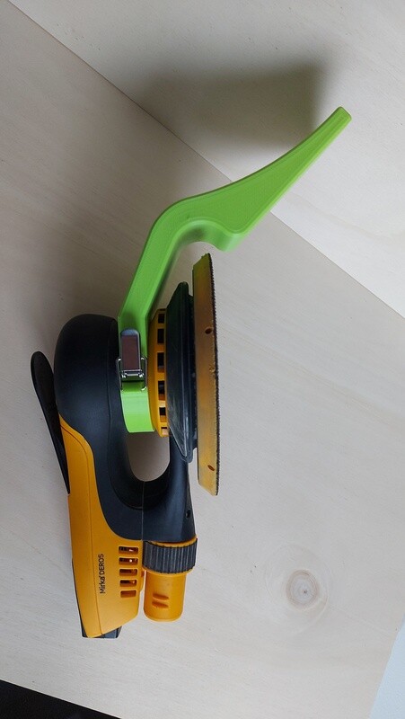 Schleifhilfe für den Mirka Exzenterschleifer 45°