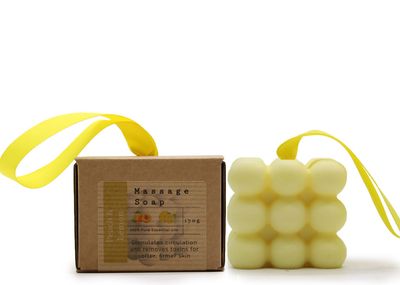 Boxed Single Massage Soaps - Peach & Lemon