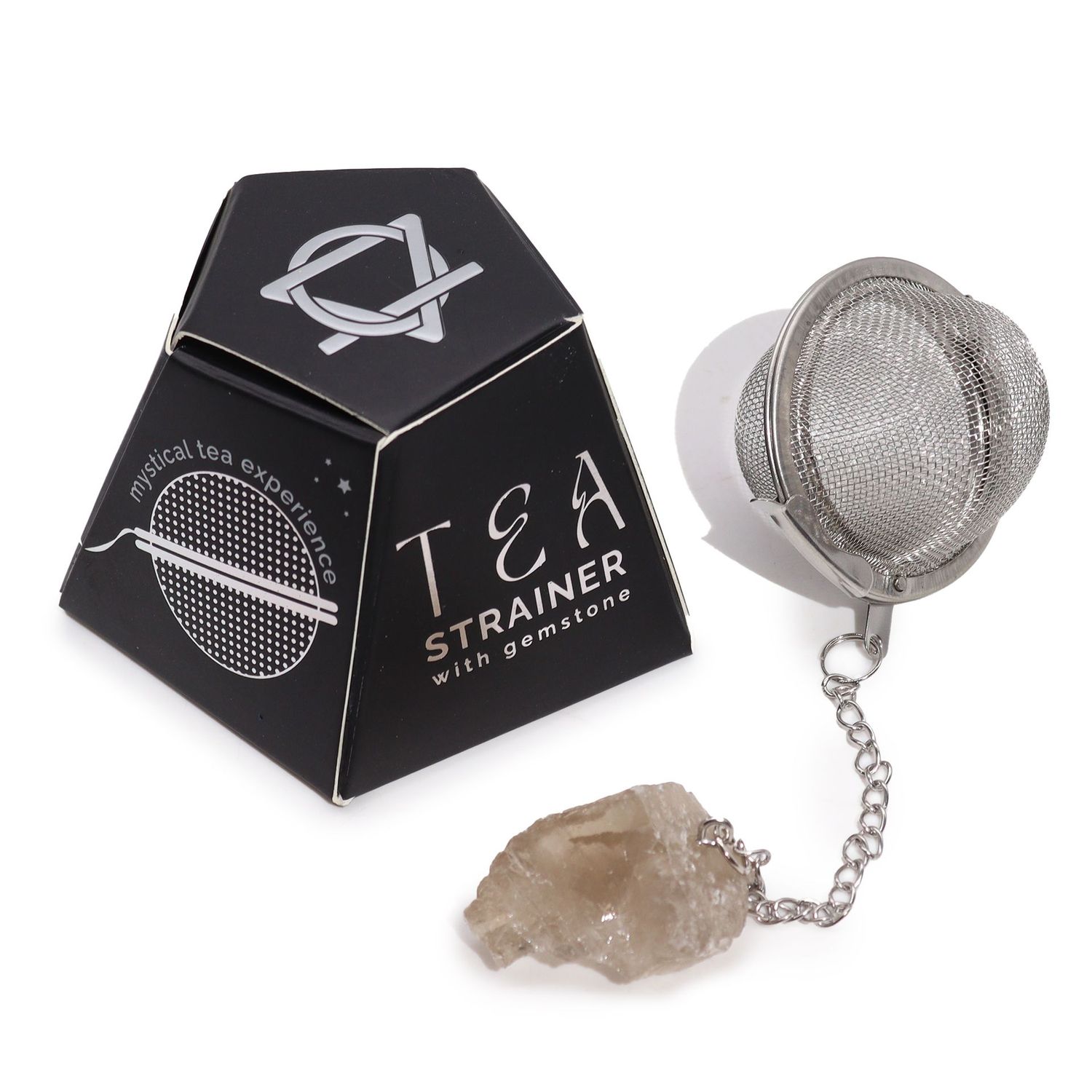 Raw Gemstone Tea Strainer - Smoky Quartz
