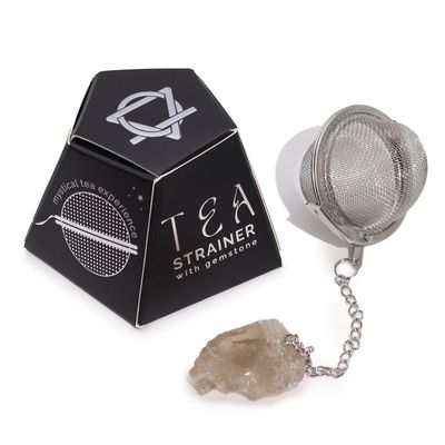 Raw Gemstone Tea Strainer - Smoky Quartz