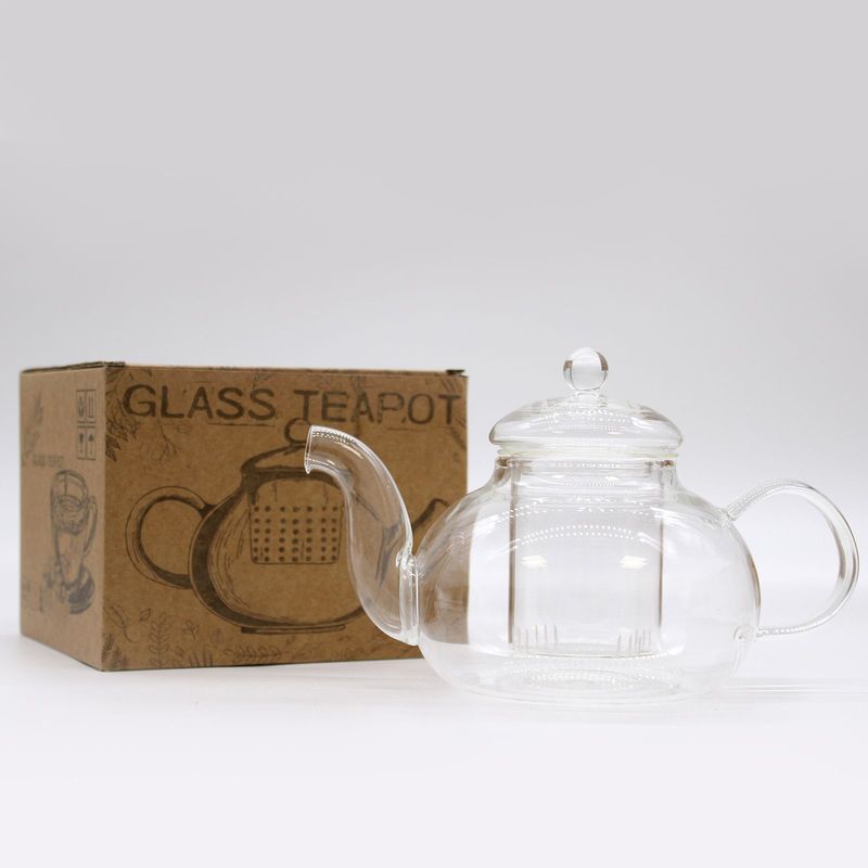 Glass Infuser Teapot - Round Pearl - 800ml