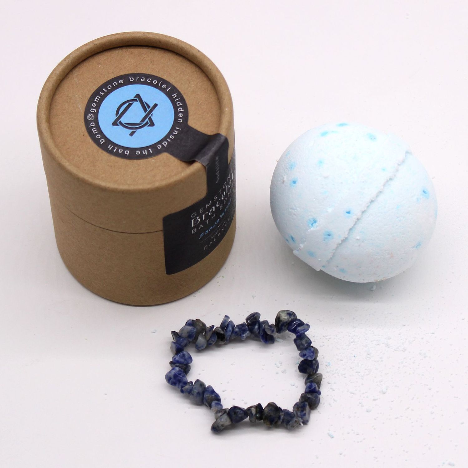 Sodalite Crystal Jewellery Bath Bomb Sodalite Crystal Jewellery Bath Bomb