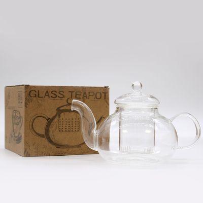 Glass Infuser Teapot - Round Pearl - 800ml Glass Infuser Teapot - Round Pearl - 800ml
