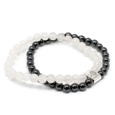 Magnetic Gemstone Bracelet - Rock Quartz Magnetic Gemstone Bracelet - Rock Quartz