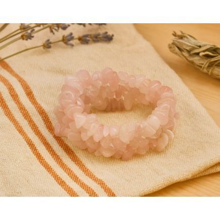 Rose Quartz Chunky Chip Bracelet Rose Quartz Chunky Chip Bracelet