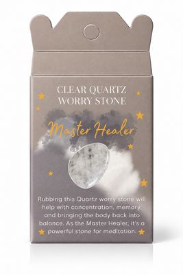 Clear Quartz Thumb Worry Stone