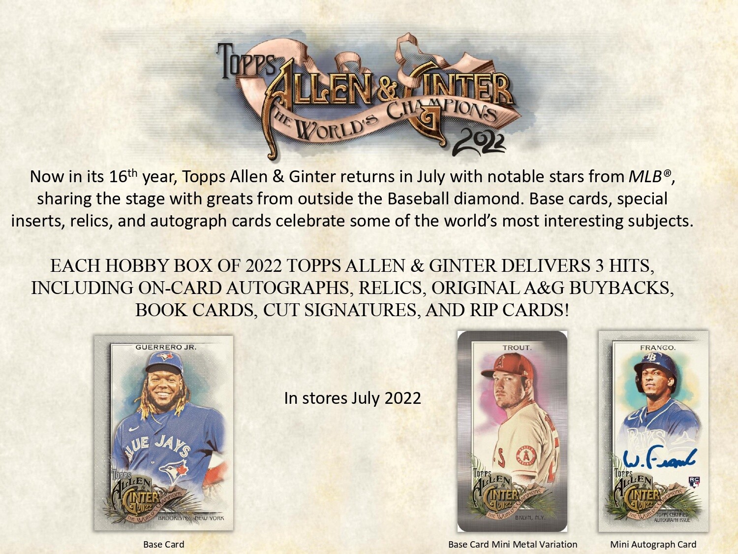 2022 Allen &amp; Ginter Hobby Pack