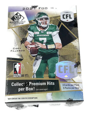 2021 Upper Deck SP Game Used CFL Football Hobby Box