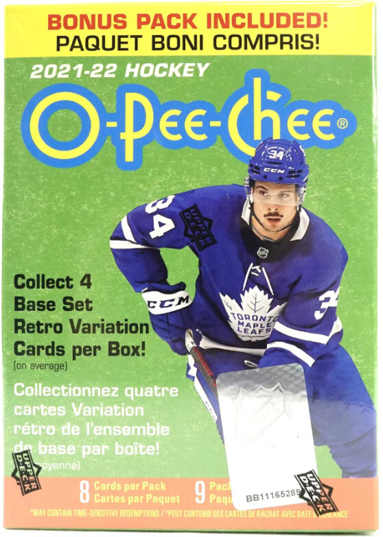 2021-22 Upper Deck O-Pee-Chee Hockey Blaster Box