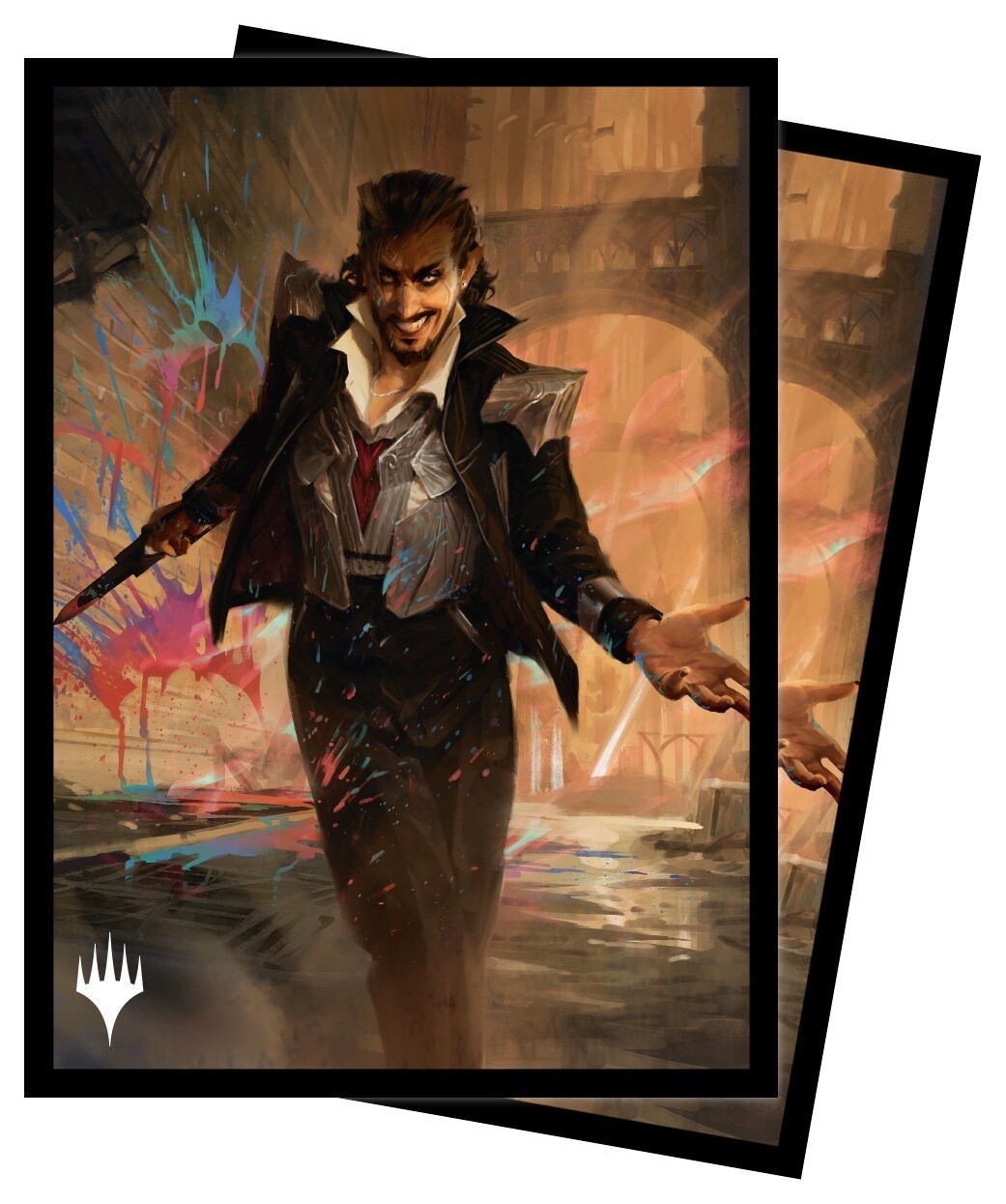 Streets of New Capenna 100ct Sleeves B featuring Anhelo, the Painter for Magic: The Gathering