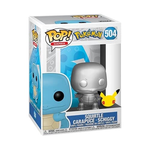 Funko Pop! Games: Pokemon - Squirtle (Silver Metallic) #504