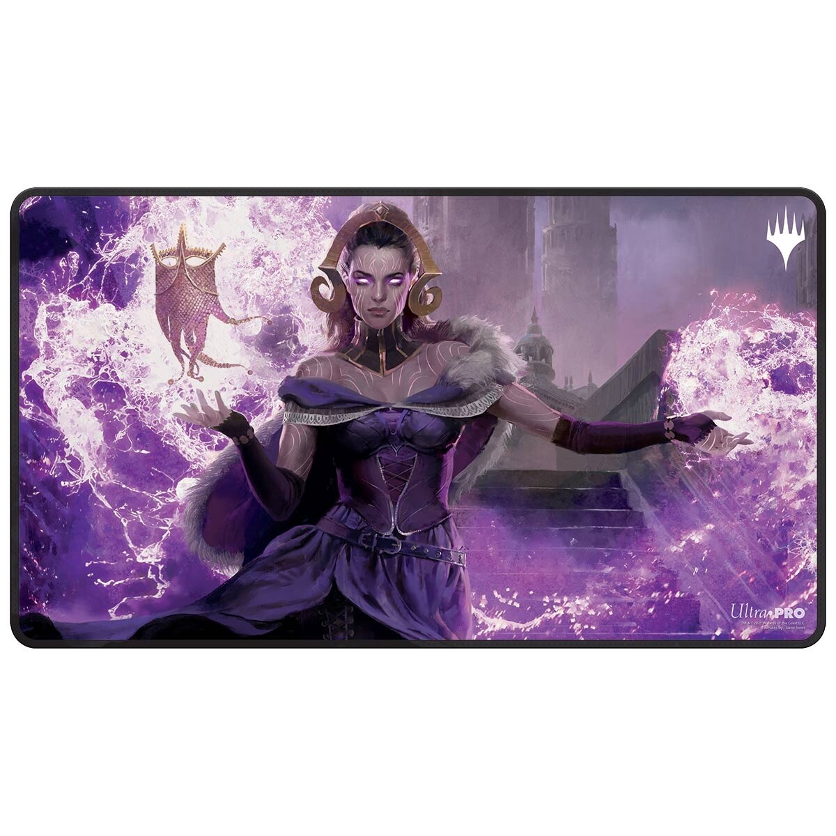Magic The Gathering - Double Masters 2022 Black Stitched featuring Liliana, the Last Hope Playmat