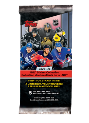 Topps NHL 2020-2021 Stickers - pack of 5 stickers