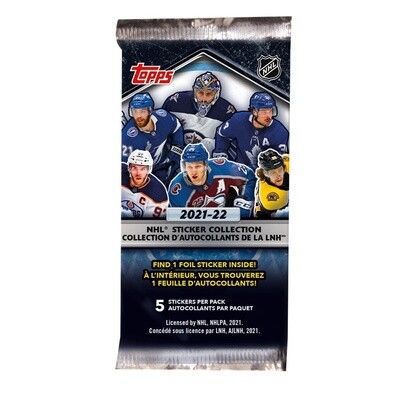 Topps NHL 2021-2022 Stickers - pack of 5 stickers