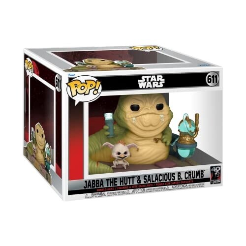 Funko Pop! Movie Moment: Star Wars - Return of the Jedi 40th Anniversary, Jabba the Hutt &amp; Salacious B. Crumb #611