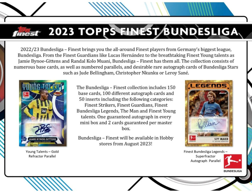 2022-23 Topps Finest Bundesliga Soccer, Format: Box