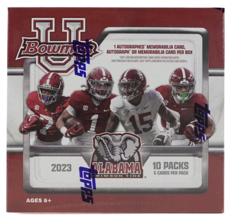 2023 Bowman University Alabama Crimson Tide Football Hobby Box