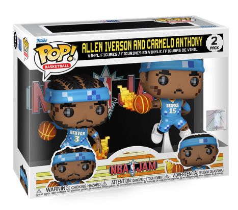 FunkoPop! NBA Jam Nuggets Allen Iverson &amp; Carmelo Anthony 2 Pack