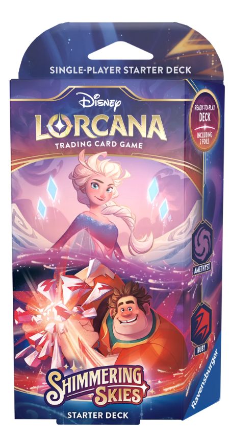 Disney - Lorcana - Shimmering Skies - Starter Deck, Model: Amethyst &amp; Ruby