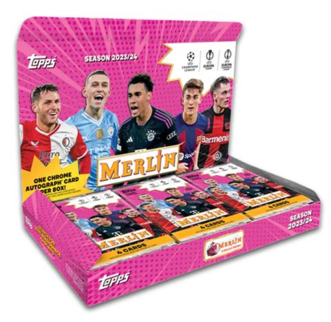2023-24 Topps Chrome Merlin UEFA Champions League Hobby, Format: Boîte