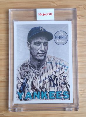 Topps Project70 #70 Lou Gehrig by Lauren Taylor (1969) - 7,1388 print run