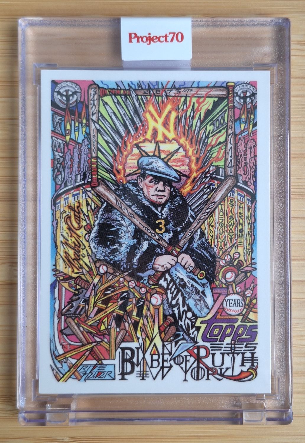 Topps Project70 #140 Babe Ruth by JK5 (1982) - 3,077 print run