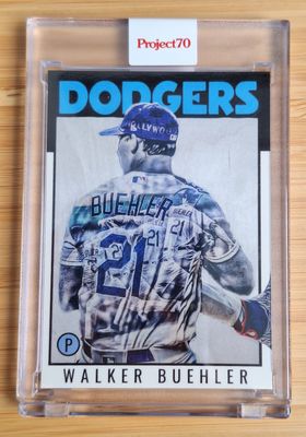 Topps Project70 #597 Walker Buehler by Lauren Taylor (1986) - 1,986 print run