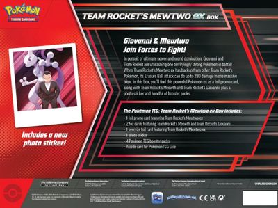 Pokémon - Team Rocket&#39;s Mewtwo ex Box