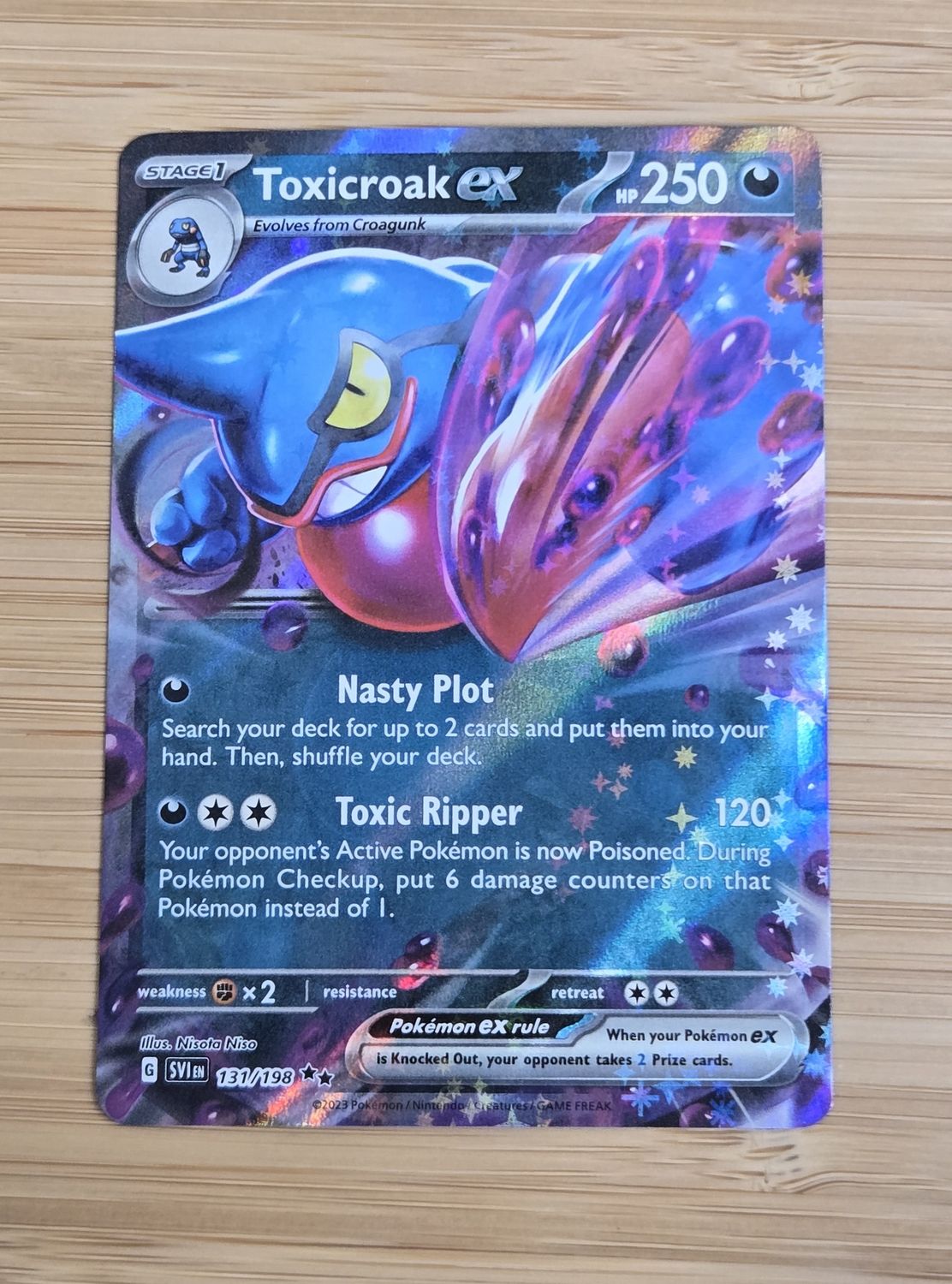 Toxicroak EX - 131/198 - Scarlet and Violet - NM