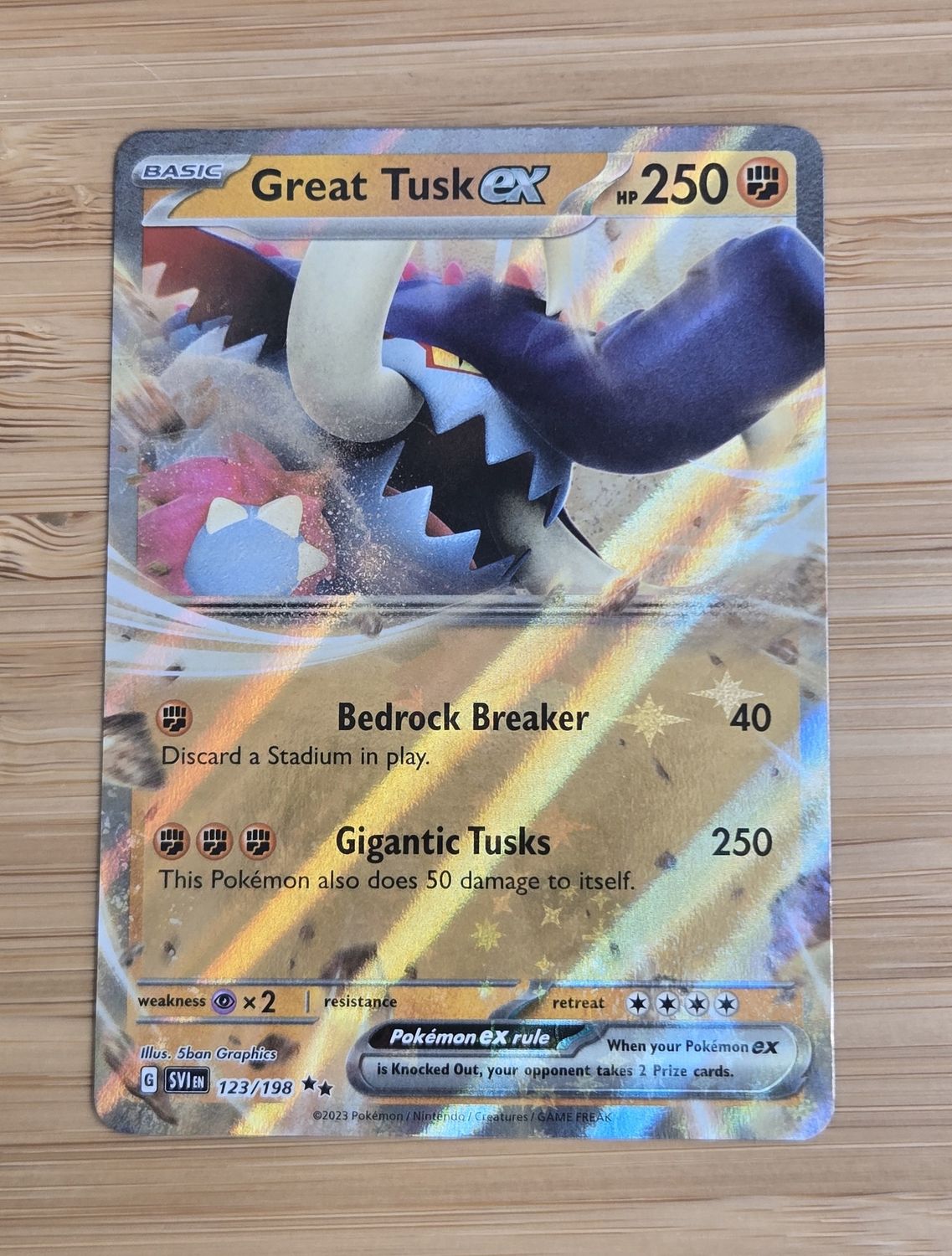 Great Tusk EX - 123/198 - Scarlet and Violet - NM