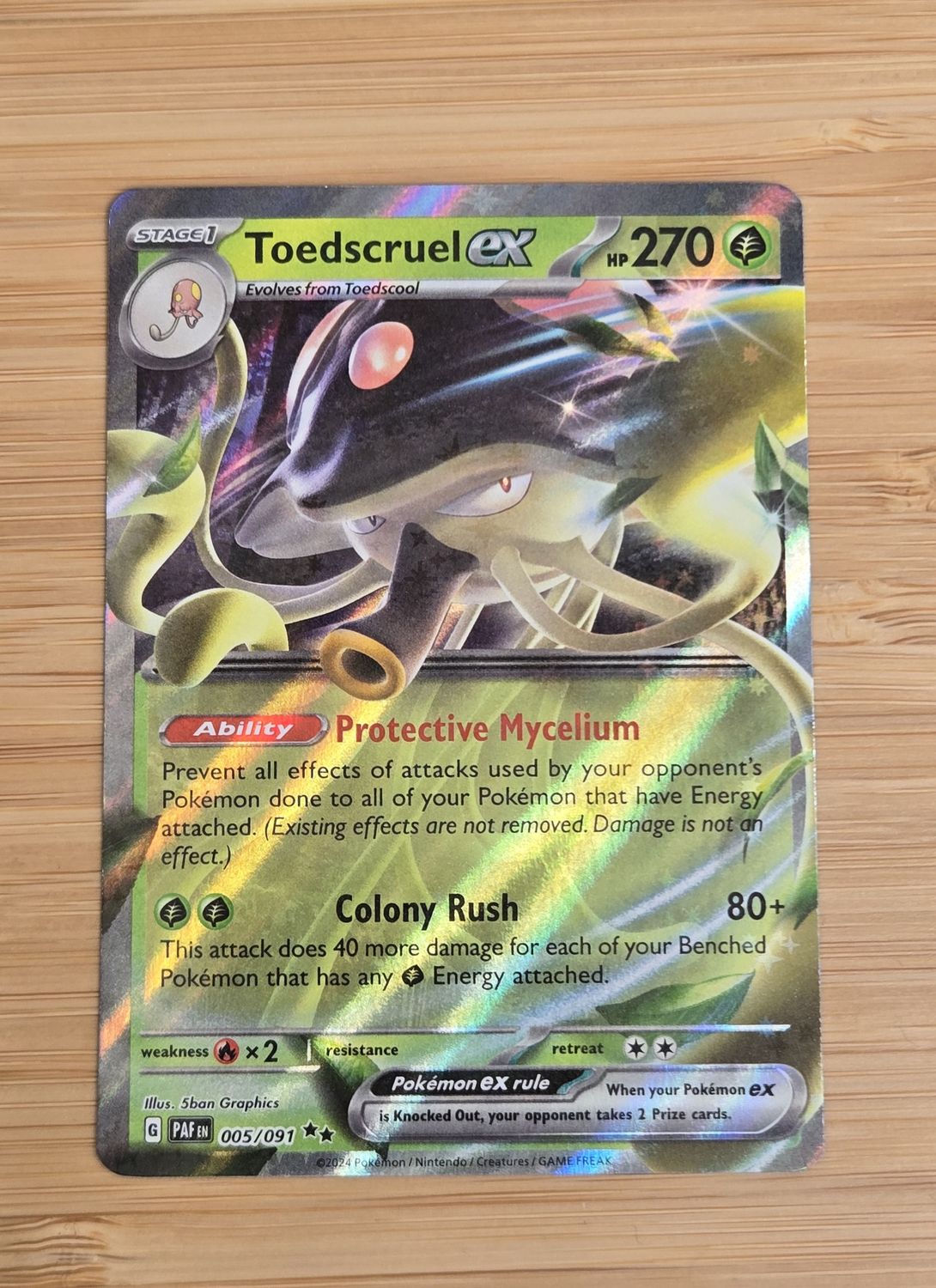 Toedscruel EX - 005/091 - Paldean Fates - NM