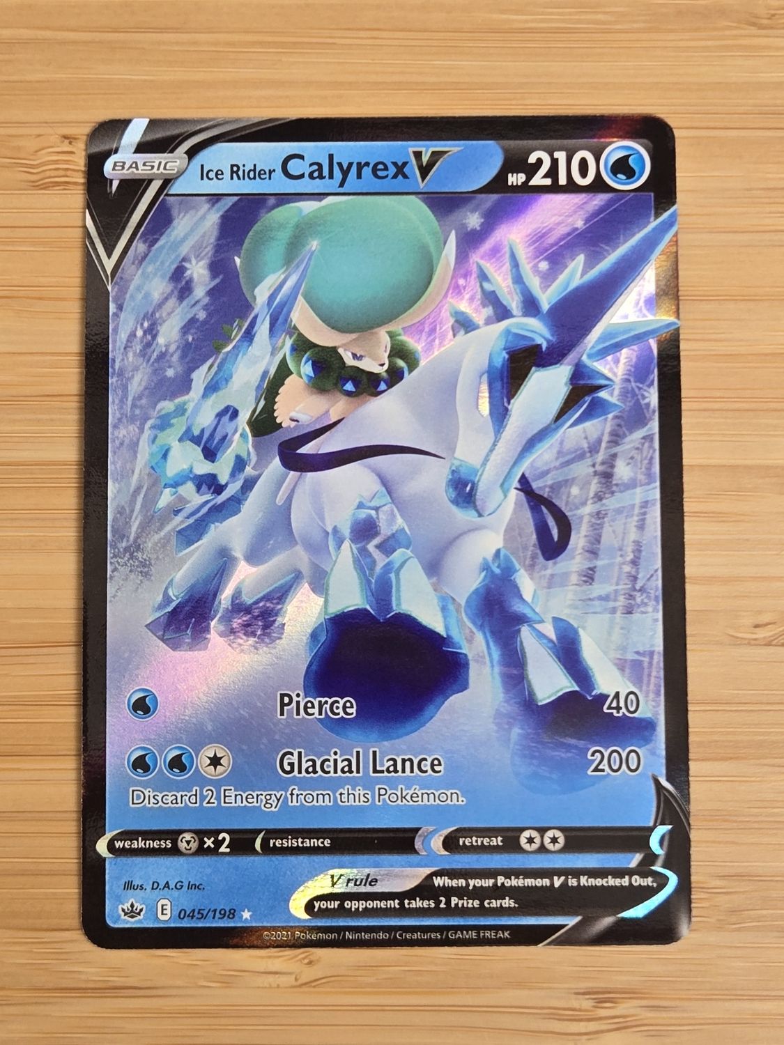 Ice Rider Calyrex V - 045/198 - Chilling Reign - NM